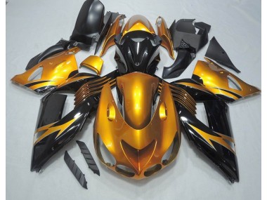ZX14R ZZR 1400 2006-2011 Motorrad Verkleidungen - Schwarz Gold