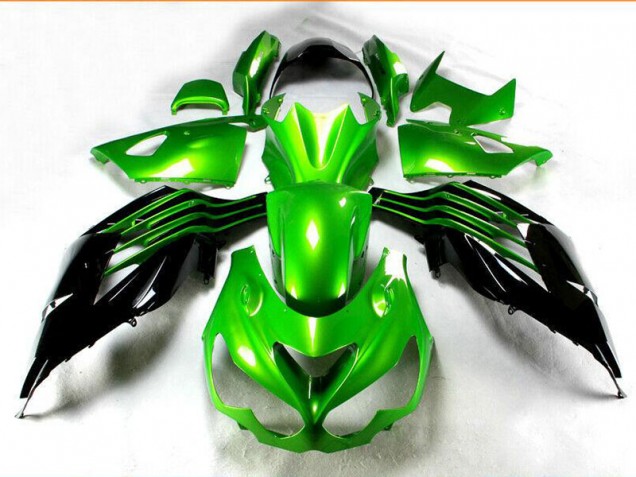 ZX14R ZZR 1400 2012-2021 Motorrad Verkleidung - Schwarz Grün ZX14R ZZR 1400 2012-2021 Motorrad Verkleidung - Schwarz Grün