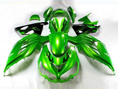 ZX14R ZZR 1400 2012-2021 Motorrad Verkleidungen - Grün Schwarz