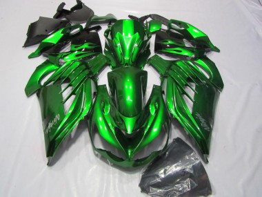 ZX14R ZZR 1400 2012-2021 Motorrad Verkleidungen - Grün Weißer Ninja Aufkleber