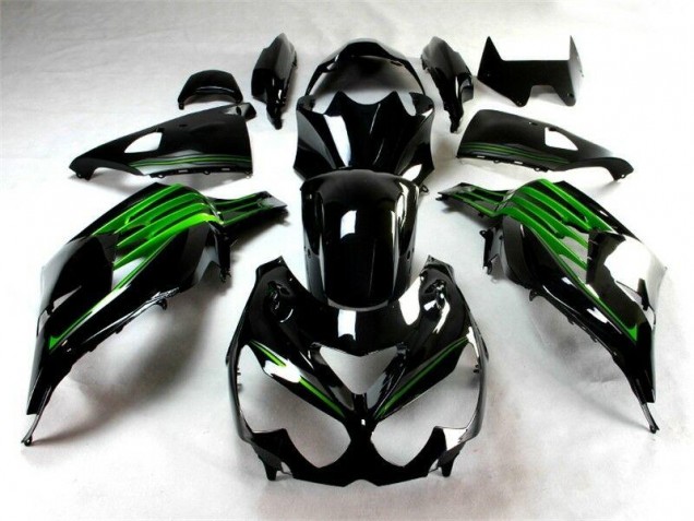 ZX14R ZZR 1400 2012-2021 Motorrad Verkleidungen - Schwarz Grün ZX14R ZZR 1400 2012-2021 Motorrad Verkleidungen - Schwarz Grün