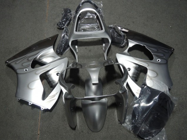 ZX6R 2000-2002 Motorrad Verkleidungen - Silber Flamme ZX6R 2000-2002 Motorrad Verkleidungen - Silber Flamme