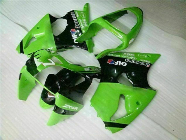 ZX6R 2000-2002 Motorrad Vollverkleidung - Grün Schwarz ZX6R 2000-2002 Motorrad Vollverkleidung - Grün Schwarz