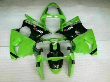 ZX6R 2000-2002 Motorrad Vollverkleidung - Grün Schwarz