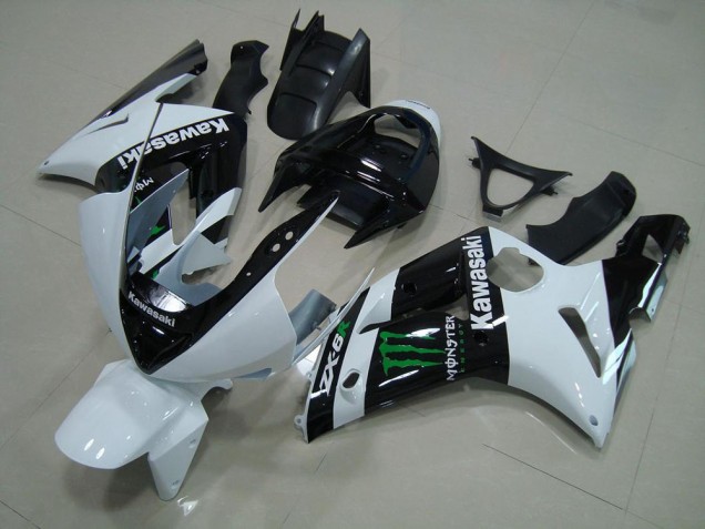 ZX6R 2003-2004 Motorrad Verkleidungen - Weiß Monster ZX6R 2003-2004 Motorrad Verkleidungen - Weiß Monster