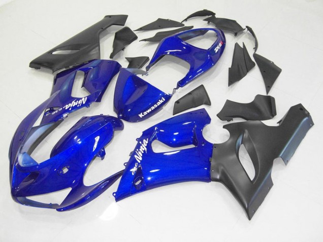 ZX6R 2005-2006 Motorrad Verkleidung - Blau Schwarz ZX6R 2005-2006 Motorrad Verkleidung - Blau Schwarz