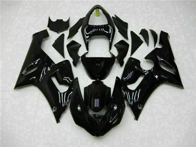 ZX6R 2005-2006 Motorrad Verkleidung - Glänzend Schwarz ZX6R 2005-2006 Motorrad Verkleidung - Glänzend Schwarz