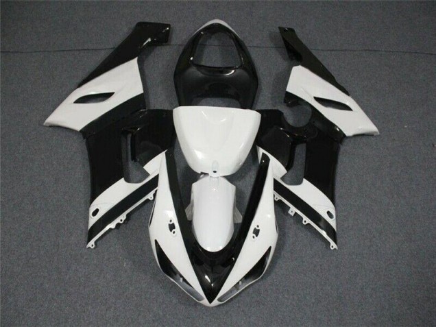 ZX6R 2005-2006 Motorrad Verkleidung - Schwarz Weiß ZX6R 2005-2006 Motorrad Verkleidung - Schwarz Weiß