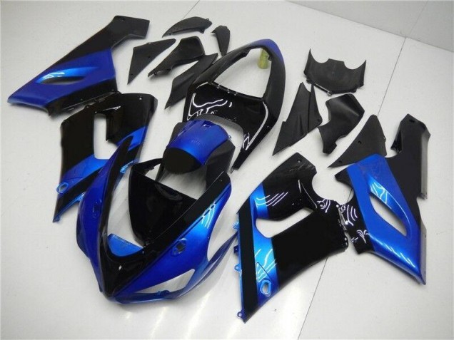 ZX6R 2005-2006 Motorrad Verkleidungen - Blau Schwarz ZX6R 2005-2006 Motorrad Verkleidungen - Blau Schwarz