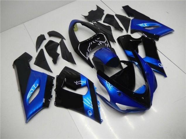 ZX6R 2005-2006 Motorrad Verkleidungen - Blau Schwarz ZX6R 2005-2006 Motorrad Verkleidungen - Blau Schwarz