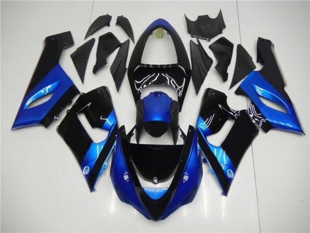 ZX6R 2005-2006 Motorrad Verkleidungen - Blau Schwarz ZX6R 2005-2006 Motorrad Verkleidungen - Blau Schwarz