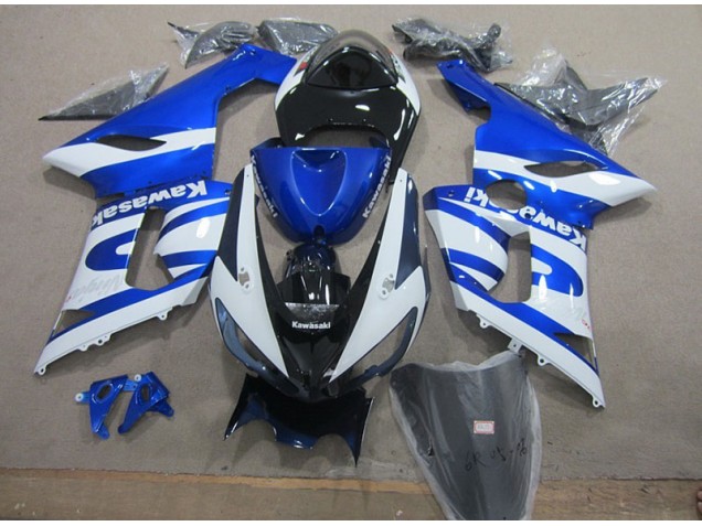 ZX6R 2005-2006 Motorrad Verkleidungen - Blau Weiß ZX6R 2005-2006 Motorrad Verkleidungen - Blau Weiß