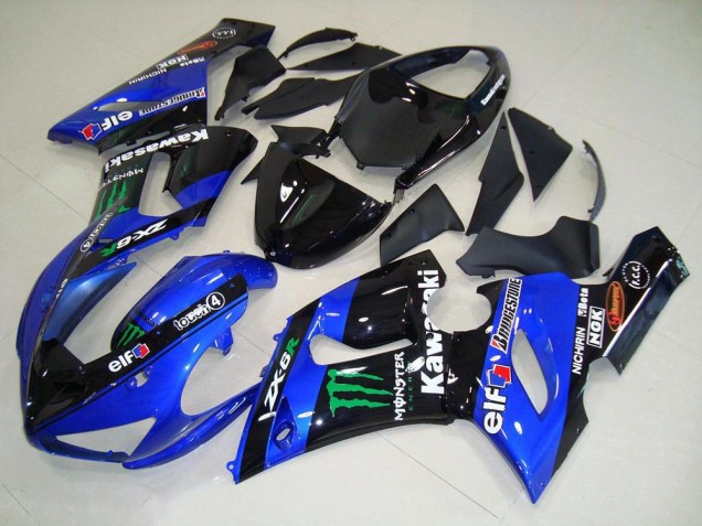 ZX6R 2005-2006 Motorrad Verkleidungen - Bonbon blau Monster ZX6R 2005-2006 Motorrad Verkleidungen - Bonbon blau Monster