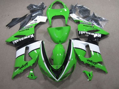ZX6R 2005-2006 Motorrad Verkleidungen - Grün Weiß Schwarz Ninja 636