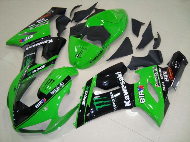 ZX6R 2005-2006 Motorrad Verkleidungen - Grünes Monster ZX6R 2005-2006 Motorrad Verkleidungen - Grünes Monster