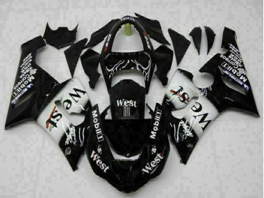 ZX6R 2005-2006 Motorrad Verkleidungen Komplett Sets - Schwarz