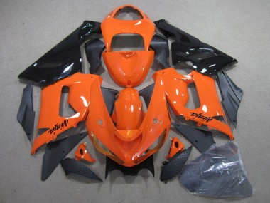 ZX6R 2005-2006 Motorrad Verkleidungen - Orange Schwarz Ninja