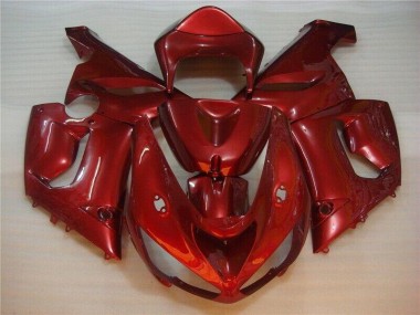 ZX6R 2005-2006 Motorrad Verkleidungen - Rot