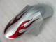 ZX6R 2005-2006 Motorrad Verkleidungen - Silber Rot Flammen ZX6R 2005-2006 Motorrad Verkleidungen - Silber Rot Flammen