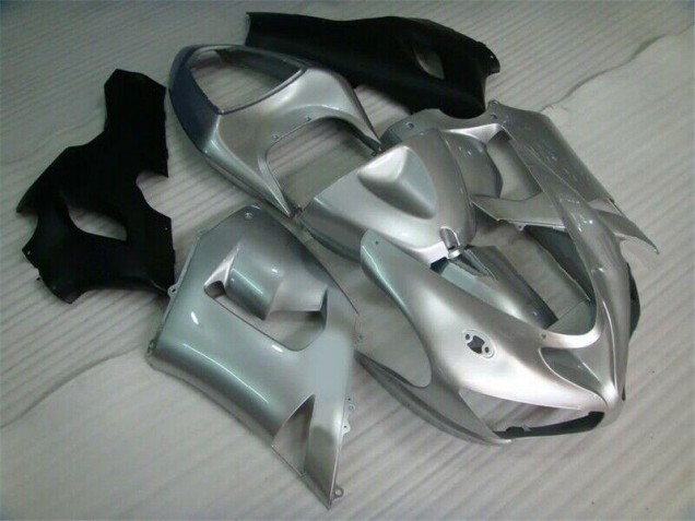 ZX6R 2005-2006 Motorrad Verkleidungen - Silber Schwarz ZX6R 2005-2006 Motorrad Verkleidungen - Silber Schwarz