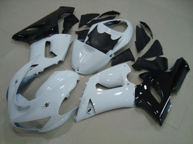 ZX6R 2005-2006 Motorrad Verkleidungen - Weiß Schwarz ZX6R 2005-2006 Motorrad Verkleidungen - Weiß Schwarz