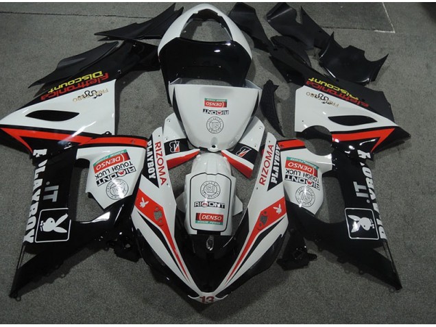 ZX6R 2005-2006 Motorrad Verkleidungen - Weiß Schwarz Rizoma Playboy ZX6R 2005-2006 Motorrad Verkleidungen - Weiß Schwarz Rizoma Playboy