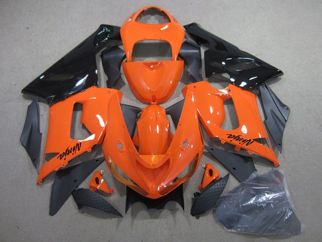 ZX6R 2005-2006 Motorrad Vollverkleidung - Orange Schwarz Ninja ZX6R 2005-2006 Motorrad Vollverkleidung - Orange Schwarz Ninja