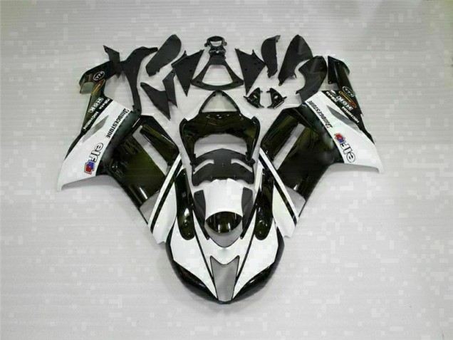 ZX6R 2007-2008 Motorrad Verkleidung - Schwarz Weiß