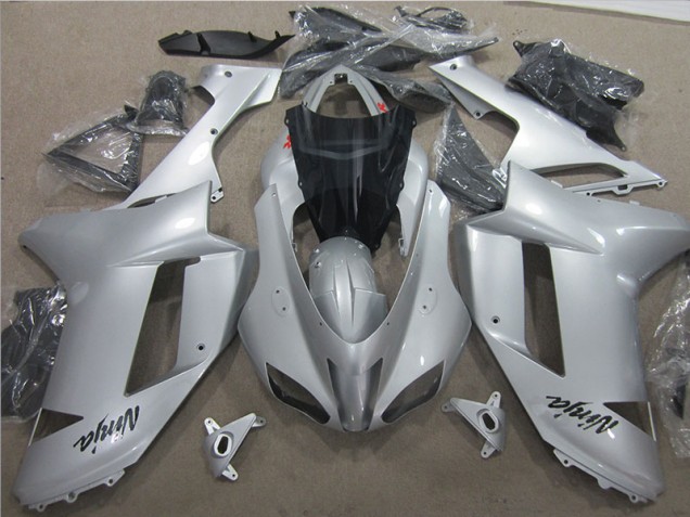 ZX6R 2007-2008 Motorrad Verkleidung - Silber ZX6R 2007-2008 Motorrad Verkleidung - Silber
