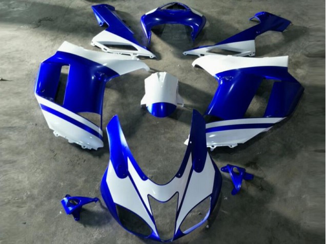 ZX6R 2007-2008 Motorrad Verkleidungen - Blau Weiß ZX6R 2007-2008 Motorrad Verkleidungen - Blau Weiß