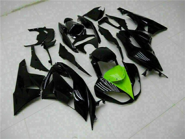 ZX6R 2009-2012 Motorrad Verkleidung - Schwarz Grün ZX6R 2009-2012 Motorrad Verkleidung - Schwarz Grün