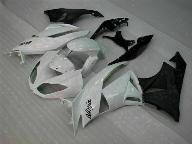 ZX6R 2009-2012 Motorrad Verkleidung - Weiß Schwarz ZX6R 2009-2012 Motorrad Verkleidung - Weiß Schwarz