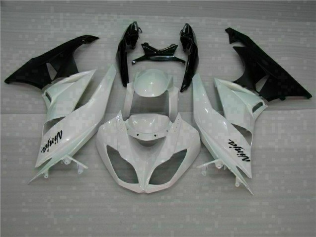 ZX6R 2009-2012 Motorrad Verkleidung - Weiß Schwarz ZX6R 2009-2012 Motorrad Verkleidung - Weiß Schwarz