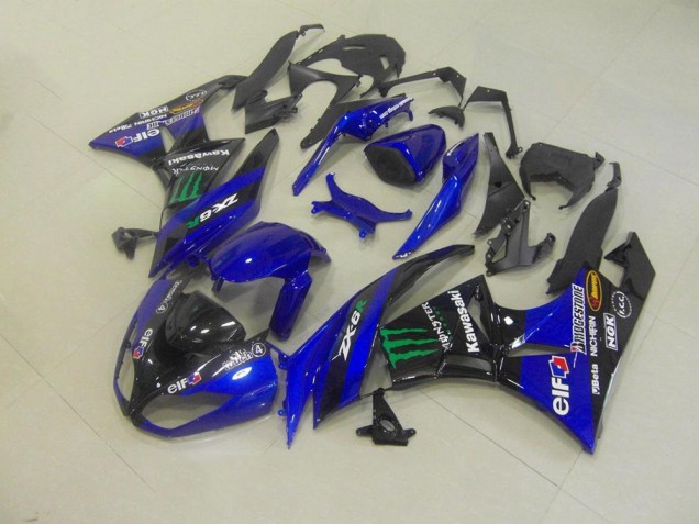 ZX6R 2009-2012 Motorrad Verkleidungen - Blau Monster ZX6R 2009-2012 Motorrad Verkleidungen - Blau Monster