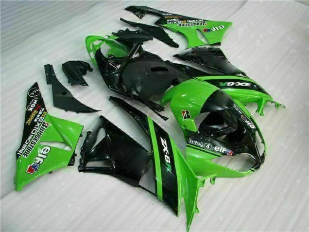 ZX6R 2009-2012 Motorrad Verkleidungen - Grün Schwarz ZX6R 2009-2012 Motorrad Verkleidungen - Grün Schwarz