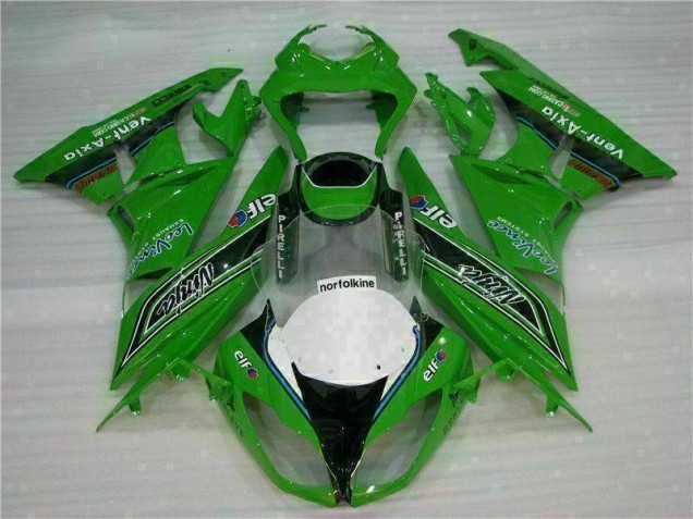 ZX6R 2009-2012 Motorrad Verkleidungen - Grün Schwarzer LeoVince ZX6R 2009-2012 Motorrad Verkleidungen - Grün Schwarzer LeoVince