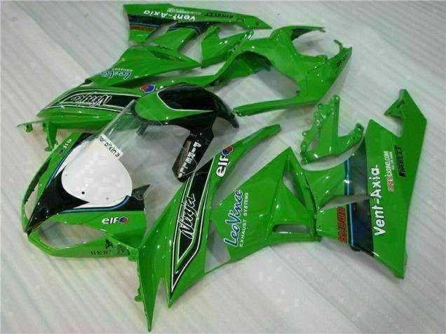 ZX6R 2009-2012 Motorrad Verkleidungen - Grün Schwarzer LeoVince ZX6R 2009-2012 Motorrad Verkleidungen - Grün Schwarzer LeoVince