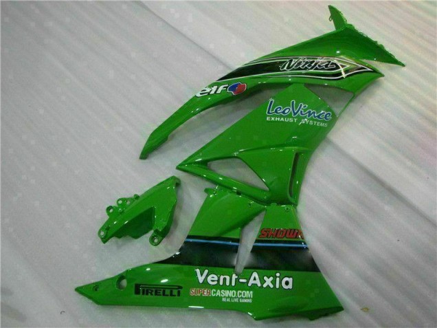 ZX6R 2009-2012 Motorrad Verkleidungen - Grün Schwarzer LeoVince ZX6R 2009-2012 Motorrad Verkleidungen - Grün Schwarzer LeoVince