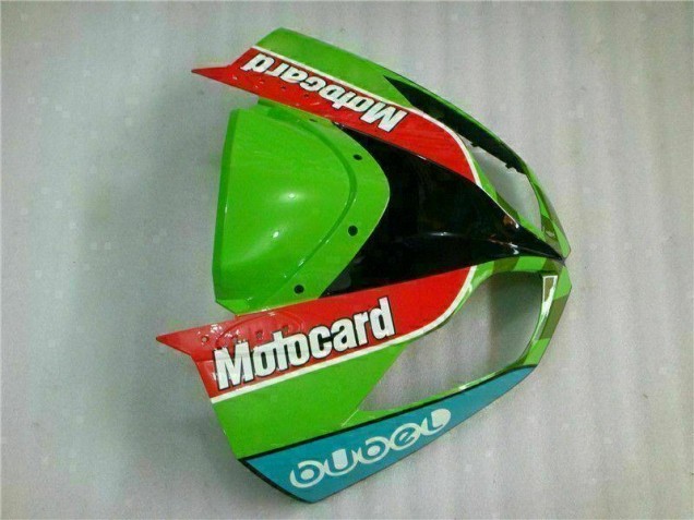 ZX6R 2009-2012 Motorrad Verkleidungen - Rot Grün Motocard ZX6R 2009-2012 Motorrad Verkleidungen - Rot Grün Motocard