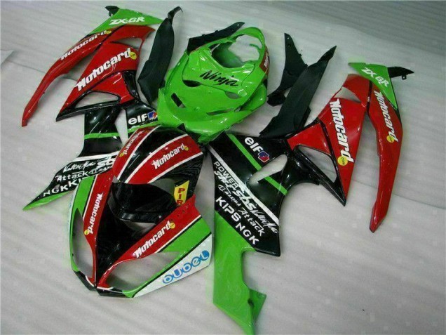 ZX6R 2009-2012 Motorrad Verkleidungen - Schwarz Rot Grün Motocard ZX6R 2009-2012 Motorrad Verkleidungen - Schwarz Rot Grün Motocard