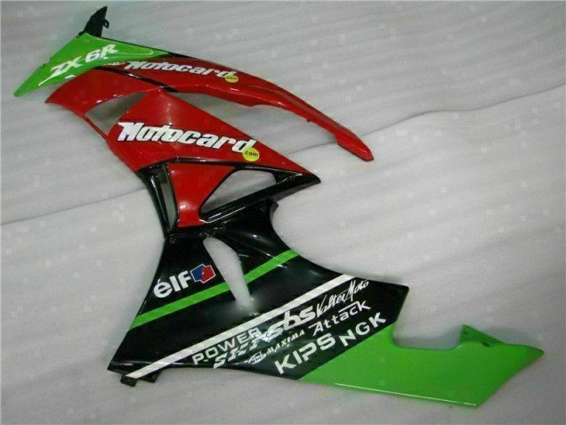ZX6R 2009-2012 Motorrad Verkleidungen - Schwarz Rot Grün Motocard ZX6R 2009-2012 Motorrad Verkleidungen - Schwarz Rot Grün Motocard