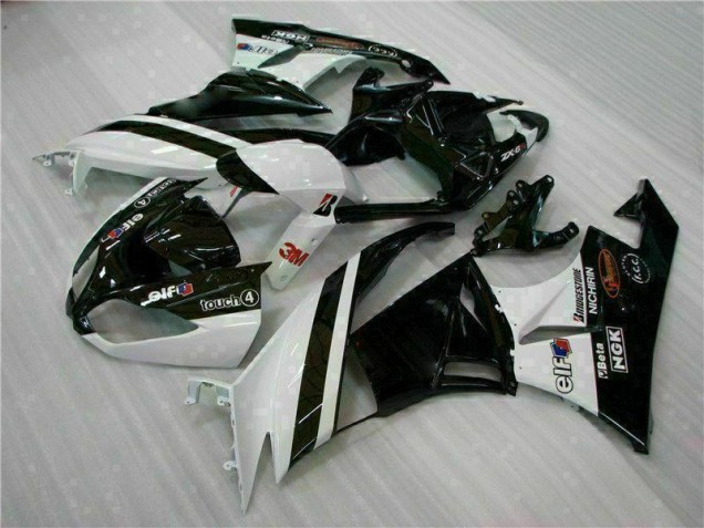 ZX6R 2009-2012 Motorrad Verkleidungen - Schwarz Weiß 3M Touch4 ZX6R 2009-2012 Motorrad Verkleidungen - Schwarz Weiß 3M Touch4