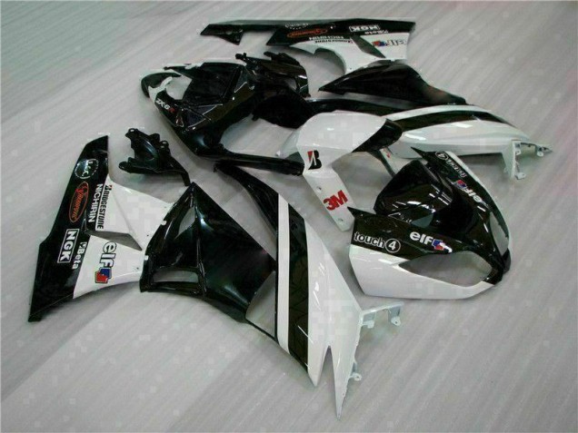 ZX6R 2009-2012 Motorrad Verkleidungen - Schwarz Weiß 3M Touch4 ZX6R 2009-2012 Motorrad Verkleidungen - Schwarz Weiß 3M Touch4