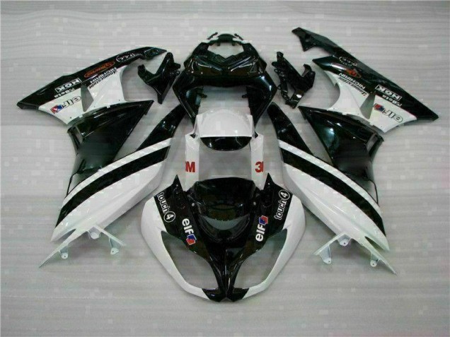 ZX6R 2009-2012 Motorrad Verkleidungen - Schwarz Weiß 3M Touch4 ZX6R 2009-2012 Motorrad Verkleidungen - Schwarz Weiß 3M Touch4