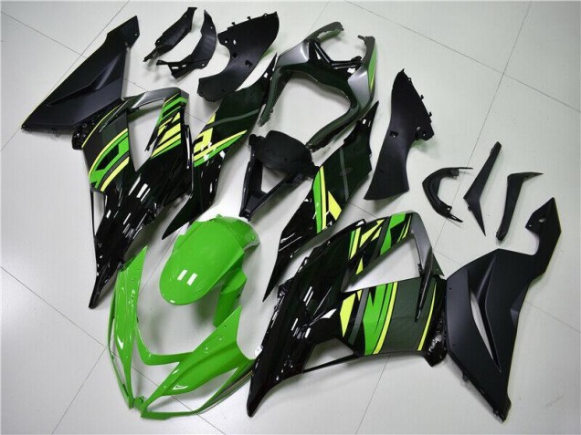 ZX6R 2013-2018 Motorrad Vollverkleidung - Grün Schwarz ZX6R 2013-2018 Motorrad Vollverkleidung - Grün Schwarz