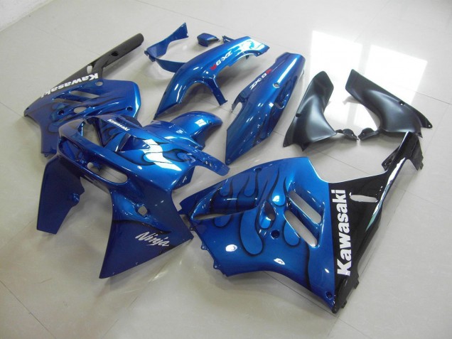 ZX9R 1994-1997 Motorrad Verkleidung - Blau schwarze Flamme ZX9R 1994-1997 Motorrad Verkleidung - Blau schwarze Flamme