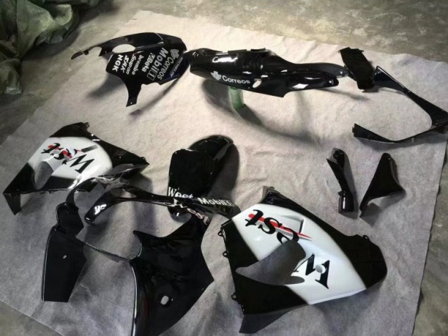 ZX9R 2000-2001 Motorrad Verkleidungen - Glänzend schwarz Weiß ZX9R 2000-2001 Motorrad Verkleidungen - Glänzend schwarz Weiß
