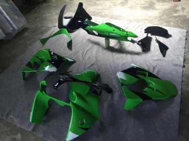 ZX9R 2000-2001 Motorrad Verkleidungen - Grün Matt Schwarz Tintenblau