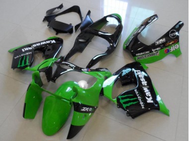 ZX9R 2000-2001 Motorrad Verkleidungen - Grünes Monster